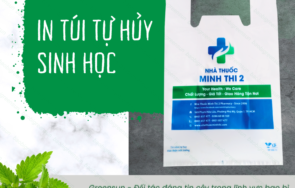 Túi tự hủy sinh học được cung cấp bởi Bao Bì Greensun - Túi hai quai siêu thị